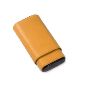 yellow carbon fiber  cigar pouch
