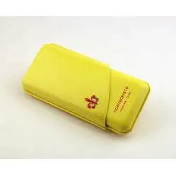 MONTECRISTO YELLOW LEATHER CIGAR POUCH 3