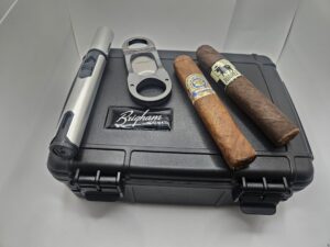 HMD-14CT TRAVEL HUMIDOR KIT   INCLUDES OZGENBER BOSHORUS - CROWN HEAD JUAREZ JACK BROWN