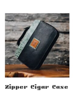 Genuine Leather  Zipper  Cigar case  Made in Nicaragua