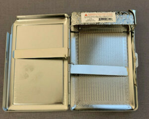 CIGARETTE CASE METAL D STYLE BLACK WITH LIGHTER